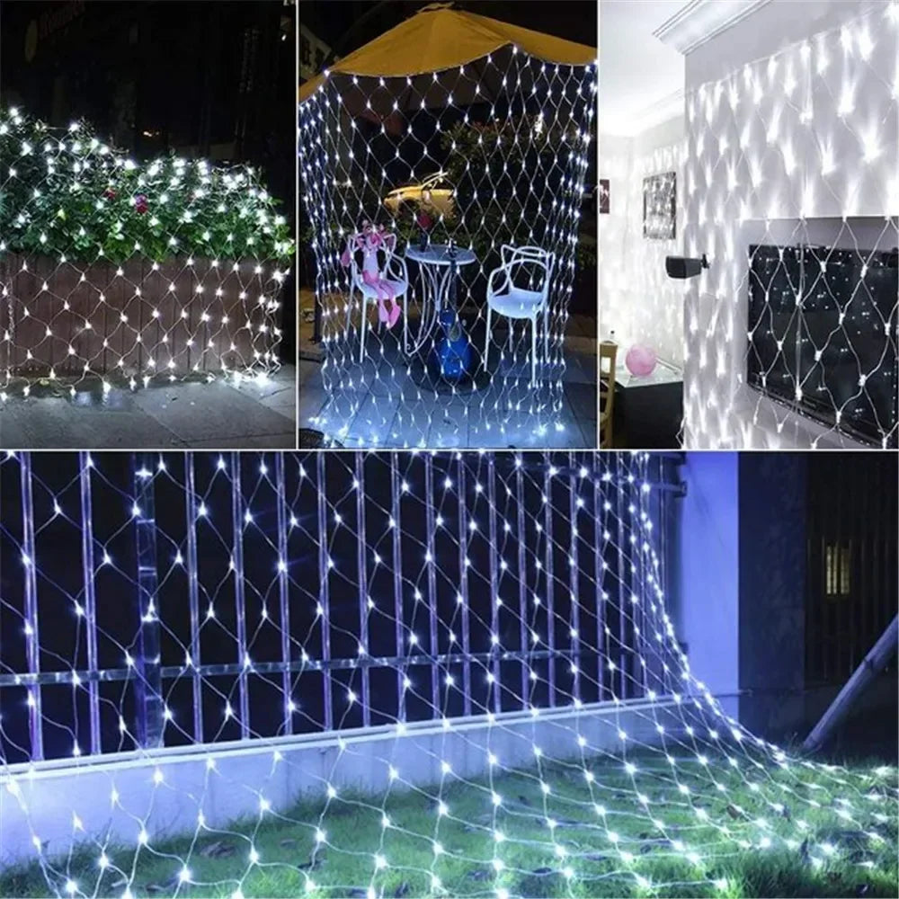 LED Net Christmas Lights – 6 x 4M & 3 x 3M Curtain Lighting for Windows, Gardens, Weddings & Festive Decorations