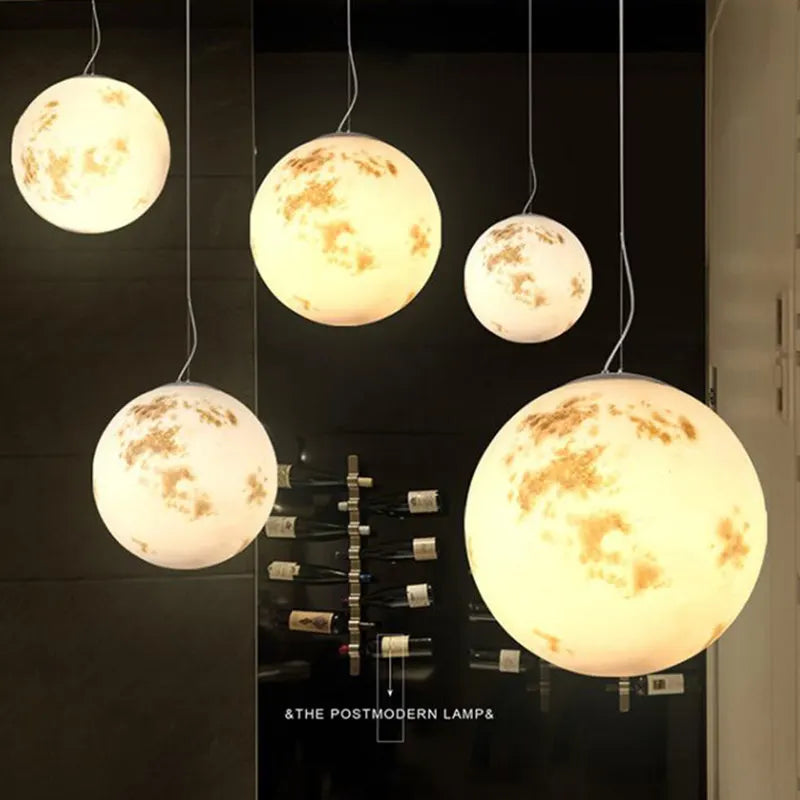 Moonlight Halo LED Pendant Light – Scandinavian Designer Ceiling Lamp | Contemporary Ambient Lighting | Statement Interior Feature