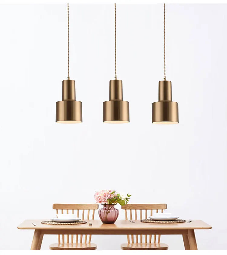 Gold Nordic Pendant Light – Modern LED Hanging Lamp | Scandinavian Luxury Interior Lighting