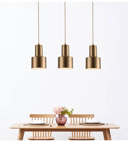 Gold Nordic Pendant Light – Modern LED Hanging Lamp | Scandinavian Luxury Interior Lighting