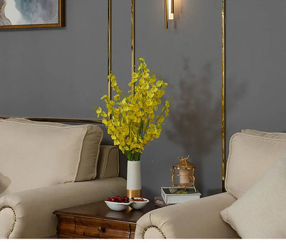 Marble LED Wall Light with Gold & Black Finish – Modern Luxury Wall Sconce | Elegant Ambient Interior Lighting
