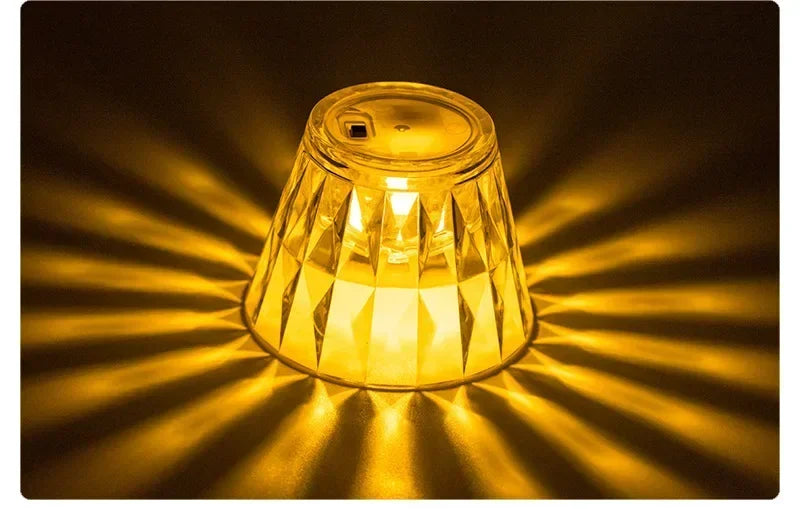 Crystal LED Table Lamp – Colour Changing Touch Night Light | Decorative Bedside Lamp | Elegant Ambient Lighting