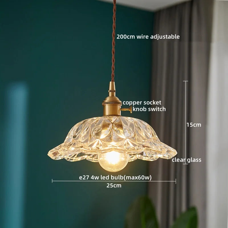 Verra Copper Pendant Light – Modern Glass Ceiling Lamp | Contemporary Ambient Lighting | Refined Interior Elegance