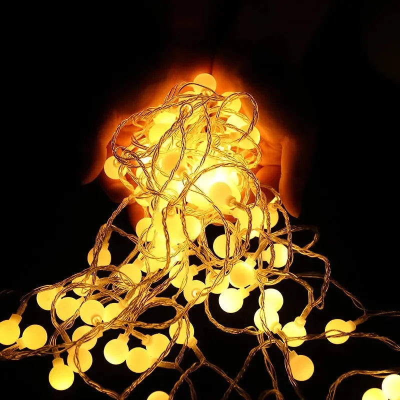LumiOrb Globe String Lights – 10M LED Fairy Lights | USB & Battery Powered Decorative Lighting