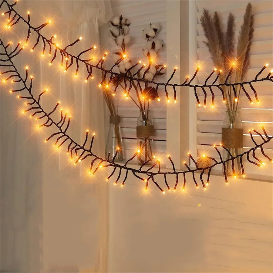 LumiBurst Cluster LED String Lights – Waterproof Firework-Style Christmas Lights | Indoor & Outdoor Decorative Lighting