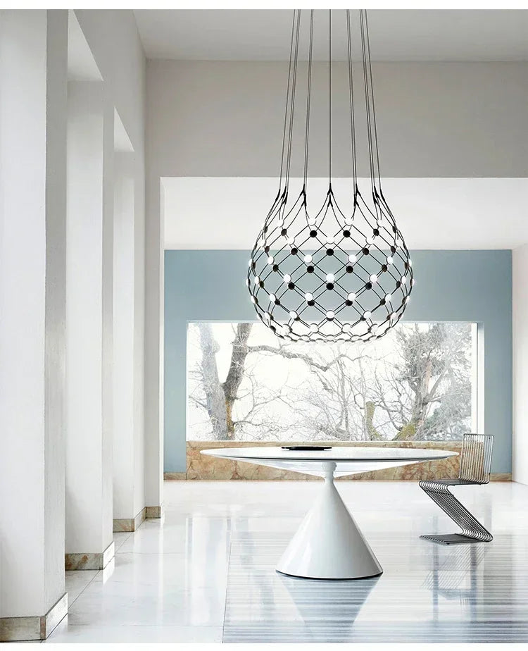 Modern Linear Pendant Light – Minimalist E27 Ceiling Lamp | Contemporary Ambient Lighting | Sleek Interior Statement