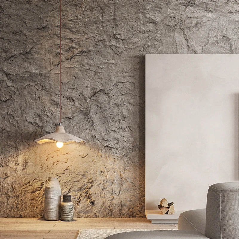 Japandi Wooden Pendant Light – Minimalist LED Ceiling Lamp | Wabi-Sabi Interior Lighting | Natural Contemporary Design