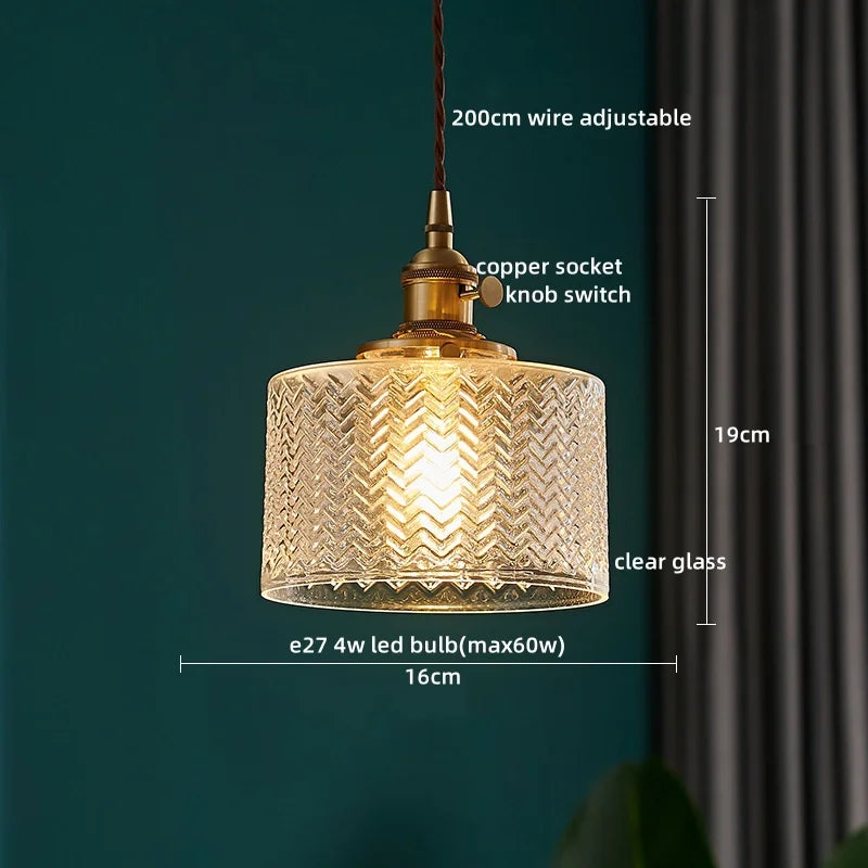 Verra Copper Pendant Light – Modern Glass Ceiling Lamp | Contemporary Ambient Lighting | Refined Interior Elegance