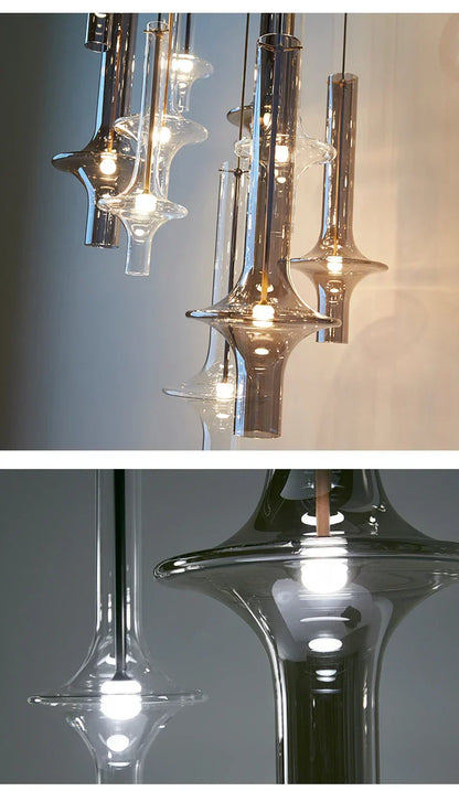 Aureline Glass Pendant Light – Luxury Nordic LED Hanging Lamp | Modern Designer Lighting for Elegant Interiors