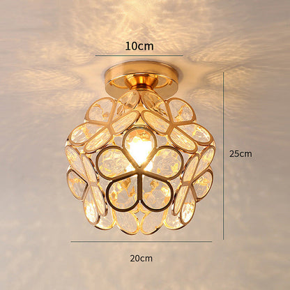 Design-Deckenleuchte aus Glas im floralen Stil-Leuchtezauber