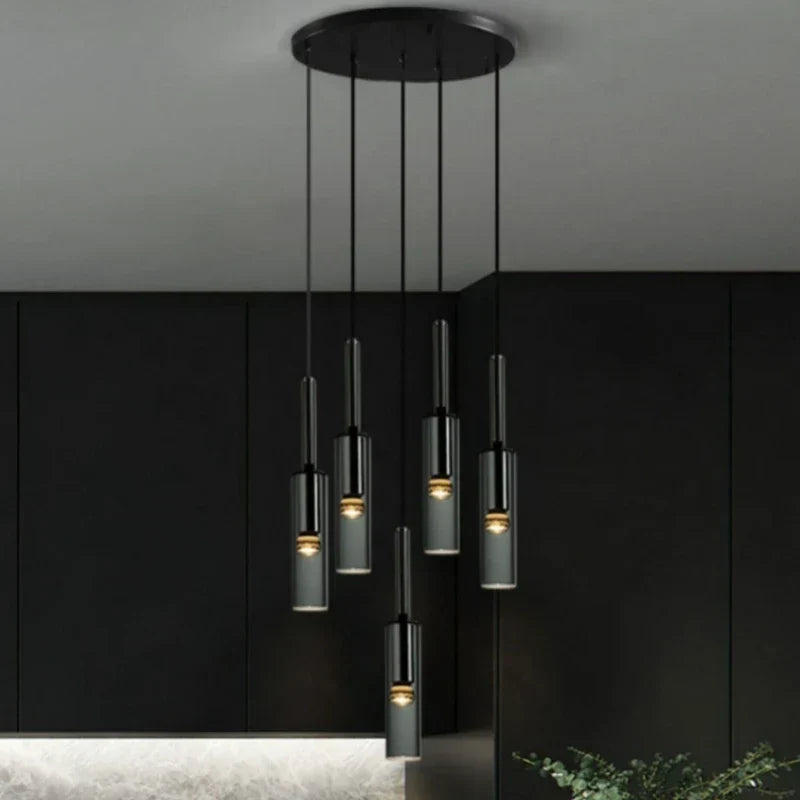 Obsidian Orb Pendant Light – Minimalist Glass Ceiling Lamp | Nordic LED Hanging Light for Contemporary Interiors
