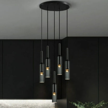 Obsidian Orb Pendant Light – Minimalist Glass Ceiling Lamp | Nordic LED Hanging Light for Contemporary Interiors