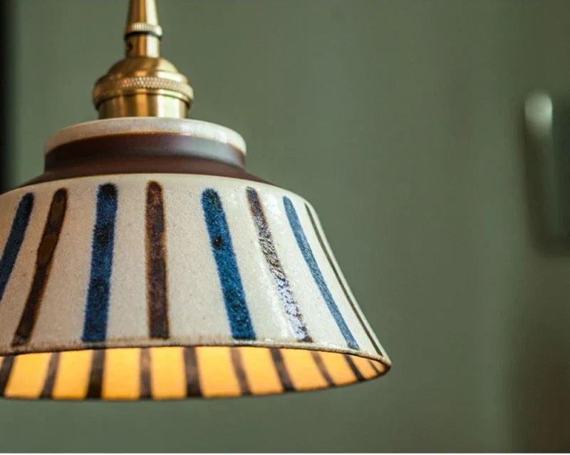 AuroraGlaze Pendant Light – Creative Glazed Ceramic LED Hanging Lamp (E27, 90–260V)