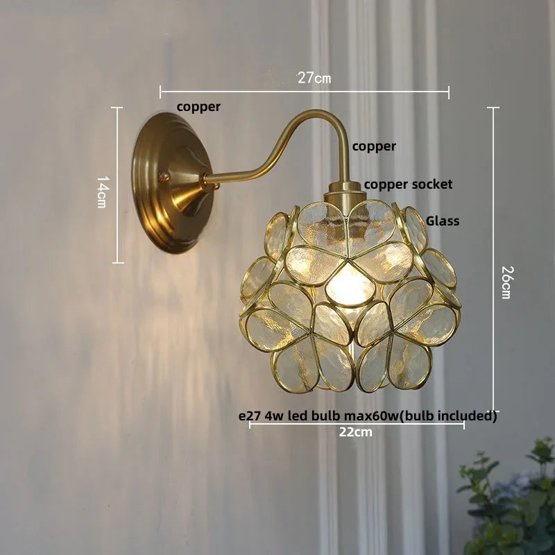 Nordique Glass Wall Light – Scandinavian Brass Sconce | Clear Glass Ambient Lighting | Contemporary Interior Elegance