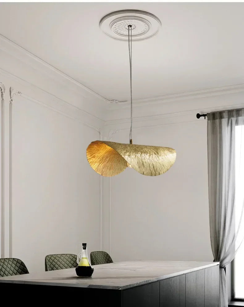 Gold Lotus Pendant Light – Vintage Zen Ceiling Lamp | Luxury Ambient Hanging Lighting