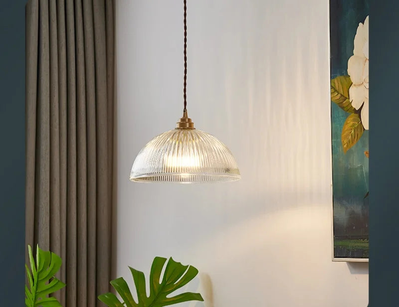 Verra Copper Pendant Light – Modern Glass Ceiling Lamp | Contemporary Ambient Lighting | Refined Interior Elegance