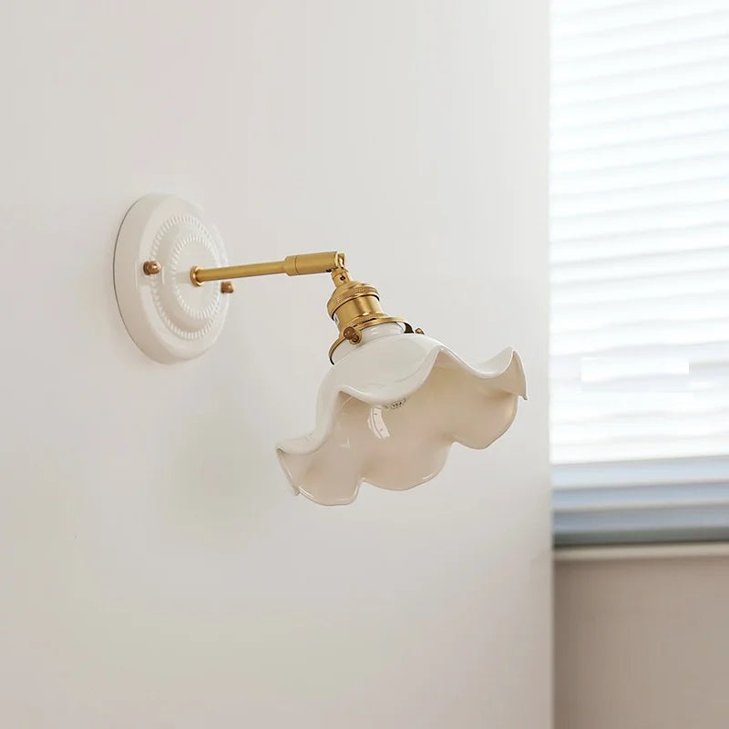 Aurelle Ceramic Wall Light – Adjustable E27 Wall Lamp | Contemporary Copper Lighting | Elegant Interior Illumination