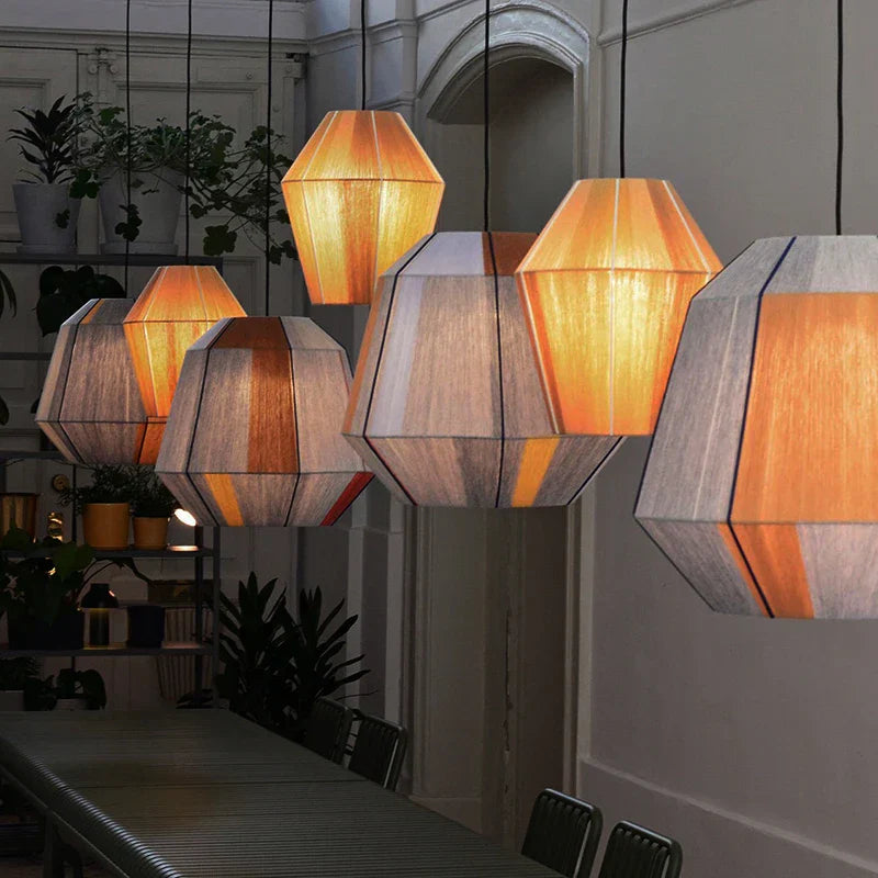 Wabi Sabi Rattan Pendant Light – Handwoven Bamboo Ceiling Lamp | Dimmable Natural Lighting | Artisan Japanese-Inspired Design