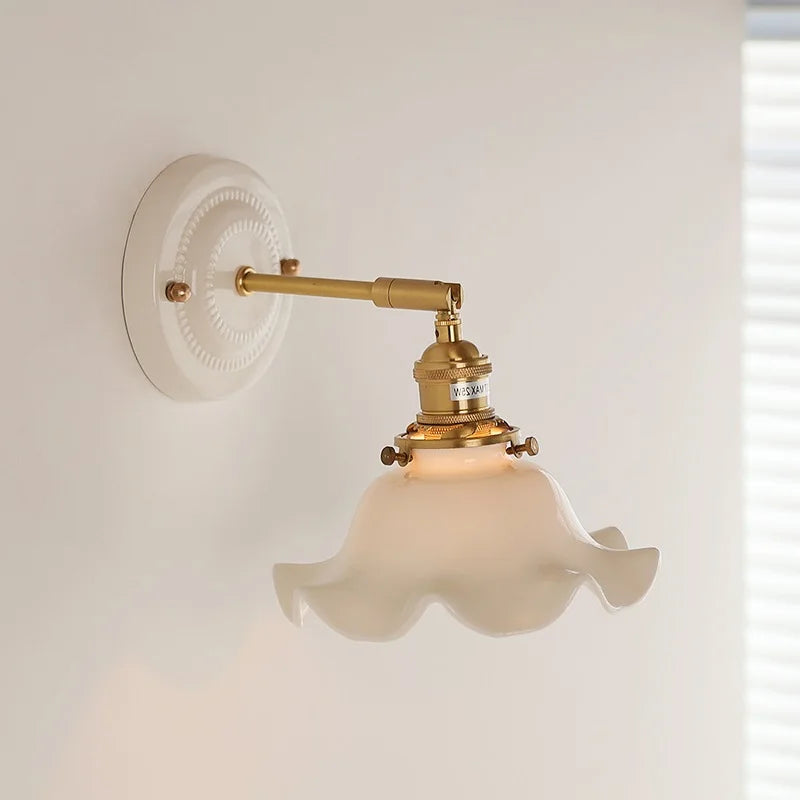 Aurelle Ceramic Wall Light – Adjustable E27 Wall Lamp | Contemporary Copper Lighting | Elegant Interior Illumination