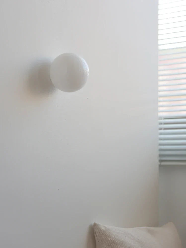 Orbelle Glass Wall Light – Frosted Globe LED Sconce | Modern Ambient Lighting | Timeless Interior Elegance