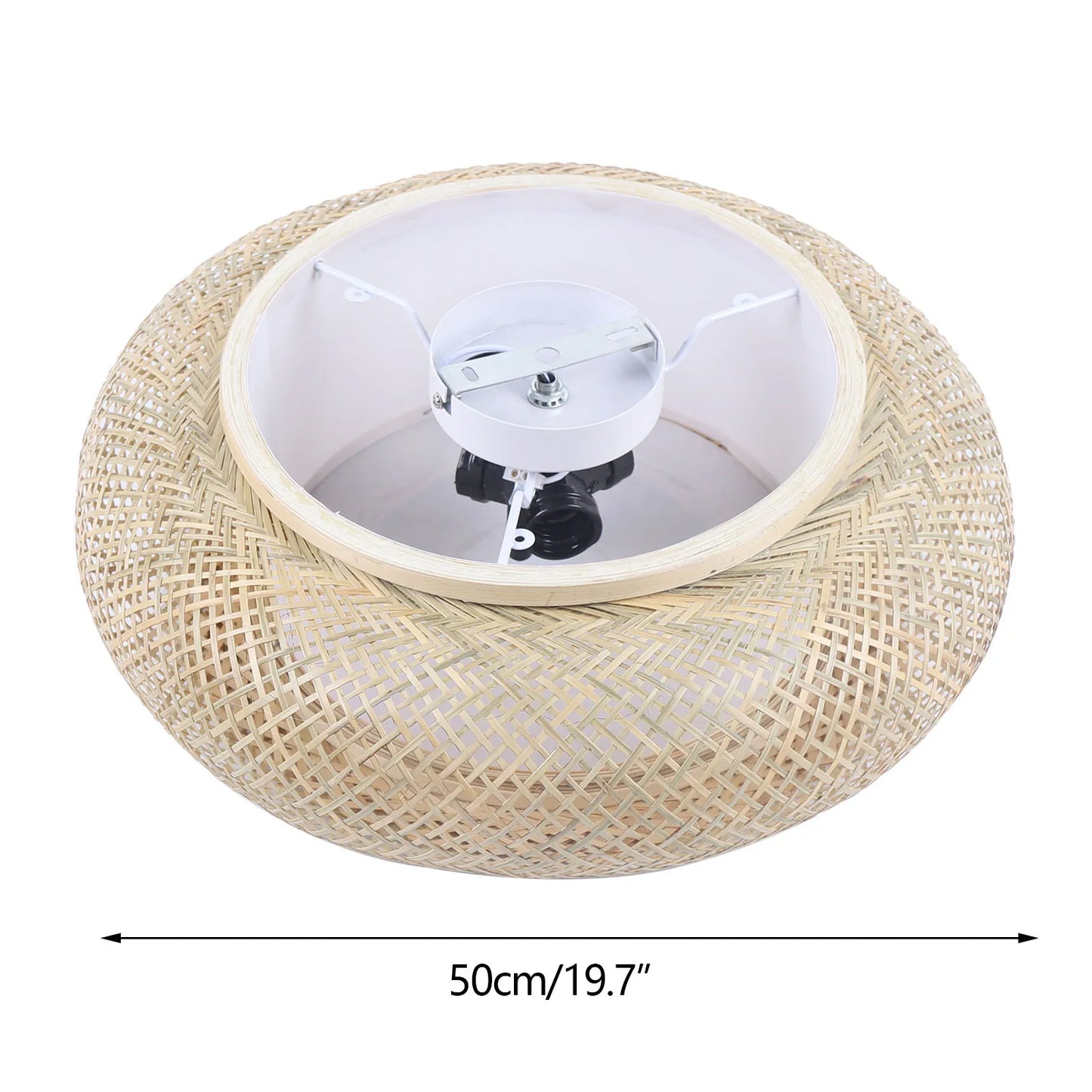 LumaBambu: Moderne Bamboe Plafondlamp Flush-Mount-Leuchtezauber