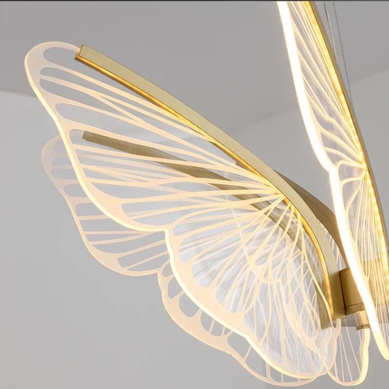 Butterfly Glow LED Pendant Light – Dimmable Designer Ceiling Light | Remote-Controlled Ambient Lighting | Contemporary Luxury Interior Feature