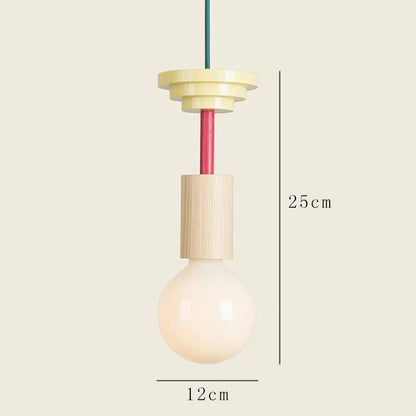 Halden Wood Pendant Light – Nordic LED Hanging Lamp | Minimalist Wooden Ceiling Light for Contemporary Interiors