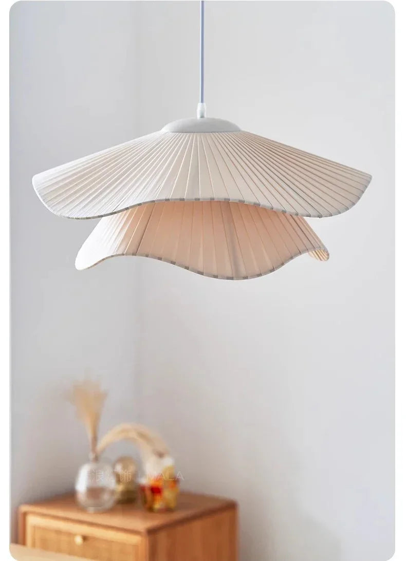 Nordic Linen Pendant Light – Scandinavian Fabric Ceiling Lamp | Soft Ambient Lighting | Japandi Interior Elegance