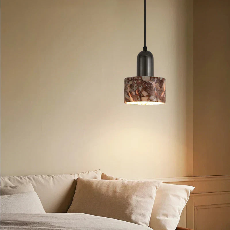 Bulgari Stone Pendant Light – Wabi-Sabi Marble Ceiling Lamp | Luxury Ambient Lighting | Contemporary Interior Statement