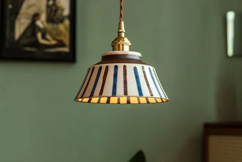 AuroraGlaze Pendant Light – Creative Glazed Ceramic LED Hanging Lamp (E27, 90–260V)