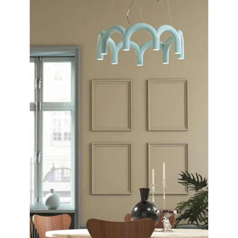 Sculptural U-Shaped LED Ceiling Light – Modern Designer Chandelier | Luxury Architectural Lighting