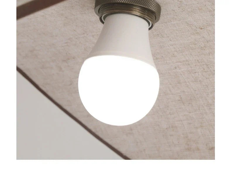 Wabi-Sabi Pendant Light with Fabric Shade – Japandi Retro Ceiling Lamp | Warm Ambient Interior Lighting