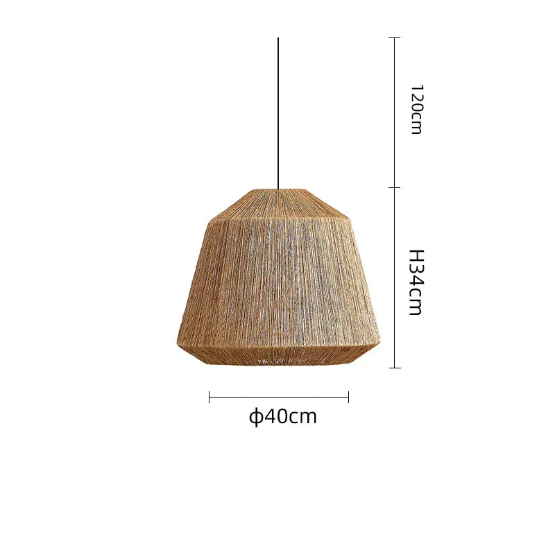 Wabi Sabi Rattan Pendant Light – Handwoven Bamboo Ceiling Lamp | Dimmable Natural Lighting | Artisan Japanese-Inspired Design