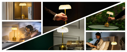 LumiVintage 3000 – Retro LED Tischlampe mit Touch-Dimmung und 3000mAh Akku-Leuchtezauber