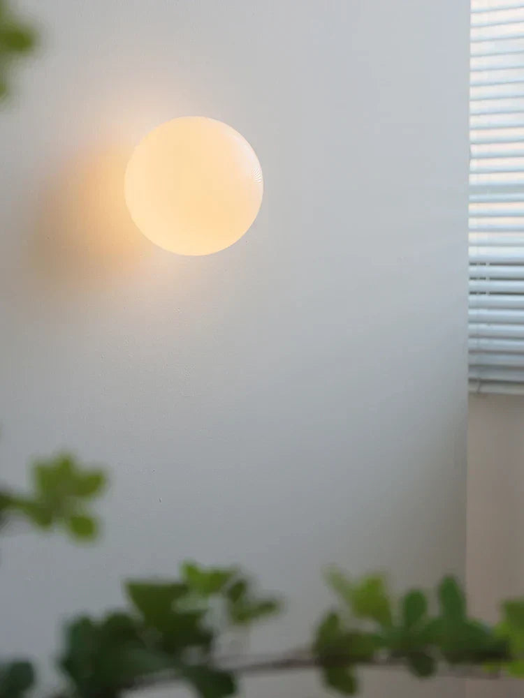Orbelle Glass Wall Light – Frosted Globe LED Sconce | Modern Ambient Lighting | Timeless Interior Elegance