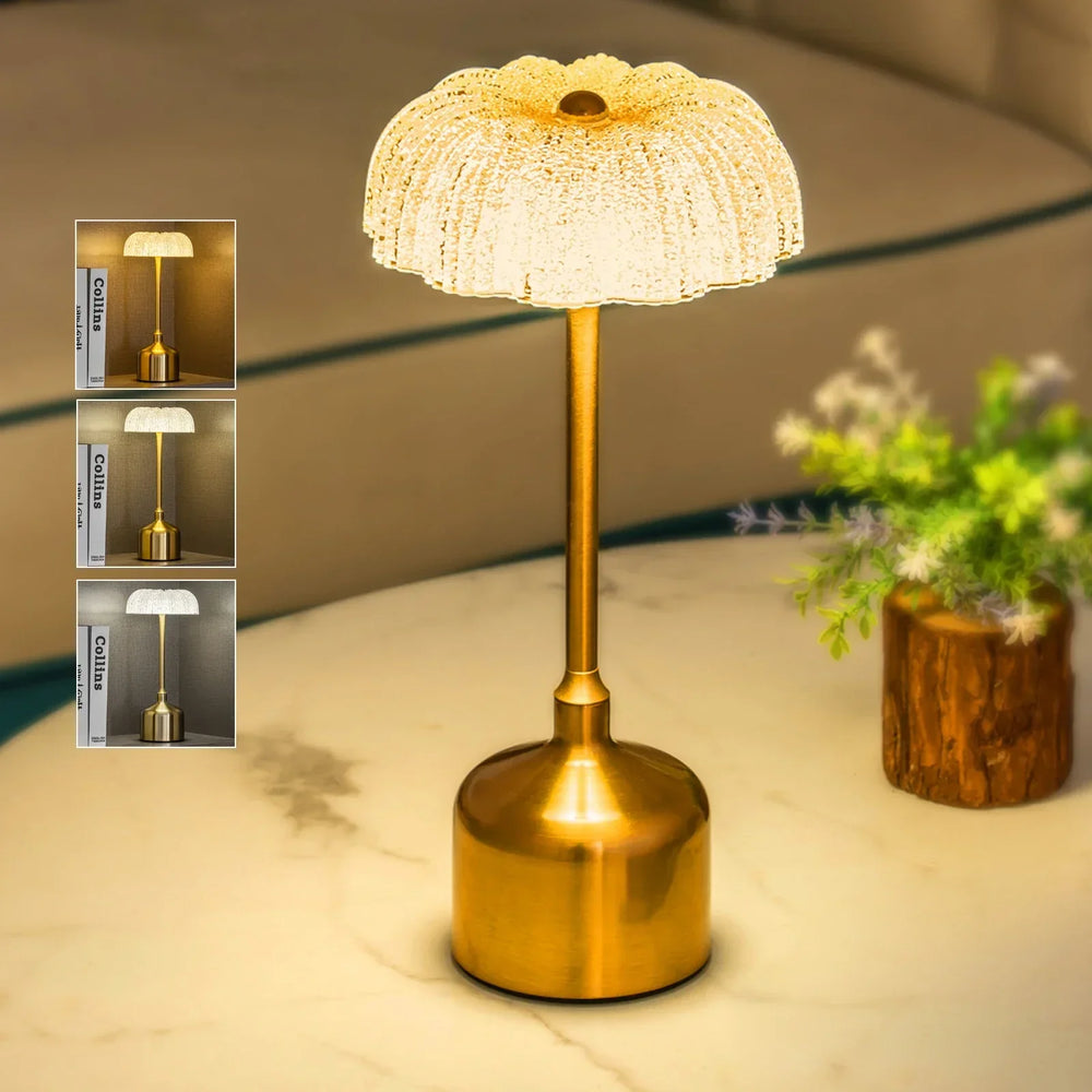 LumiVintage 3000 – Retro LED Tischlampe mit Touch-Dimmung und 3000mAh Akku-Leuchtezauber