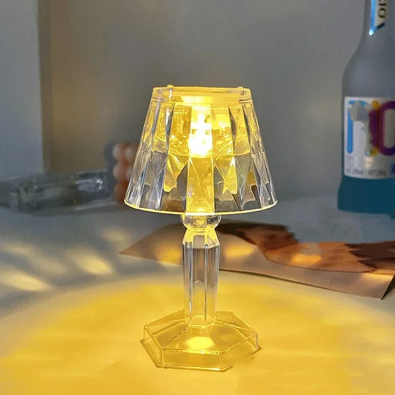 Crystal LED Table Lamp – Colour Changing Touch Night Light | Decorative Bedside Lamp | Elegant Ambient Lighting