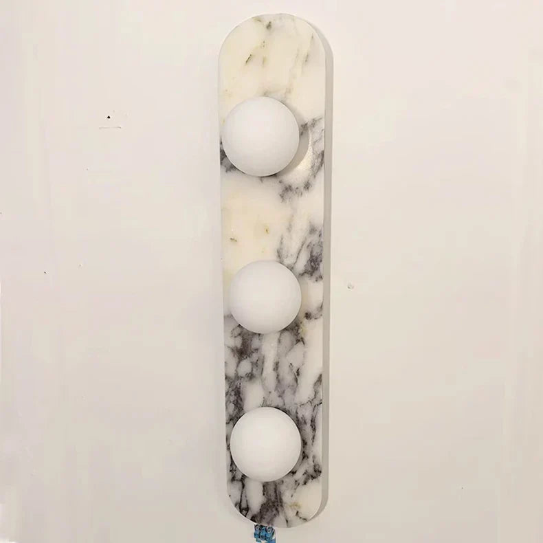 Marble LED Wall Light – Modern Designer Wall Lamp | Luxury Ambient Lighting | Contemporary Stone & Glass Feature