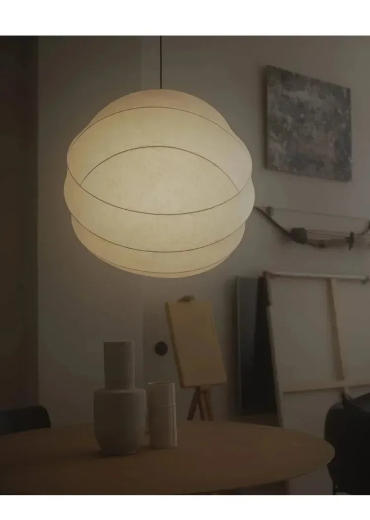 Wabi Sabi Paper Pendant Light – Handcrafted Japanese Ceiling Lamp | Soft Ambient Lighting | Timeless Zen-Inspired Design
