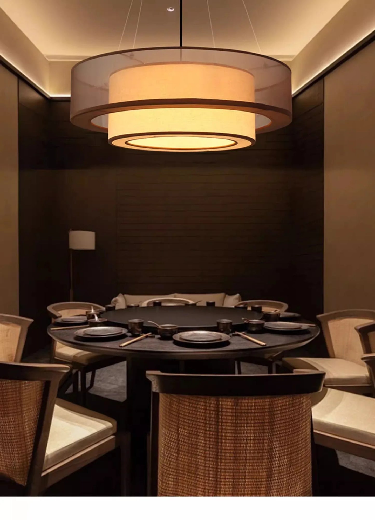 Veloura Silk Pendant Light – Luxury Beige Hanging Ceiling Lamp | Soft Ambient Lighting for Modern Interiors