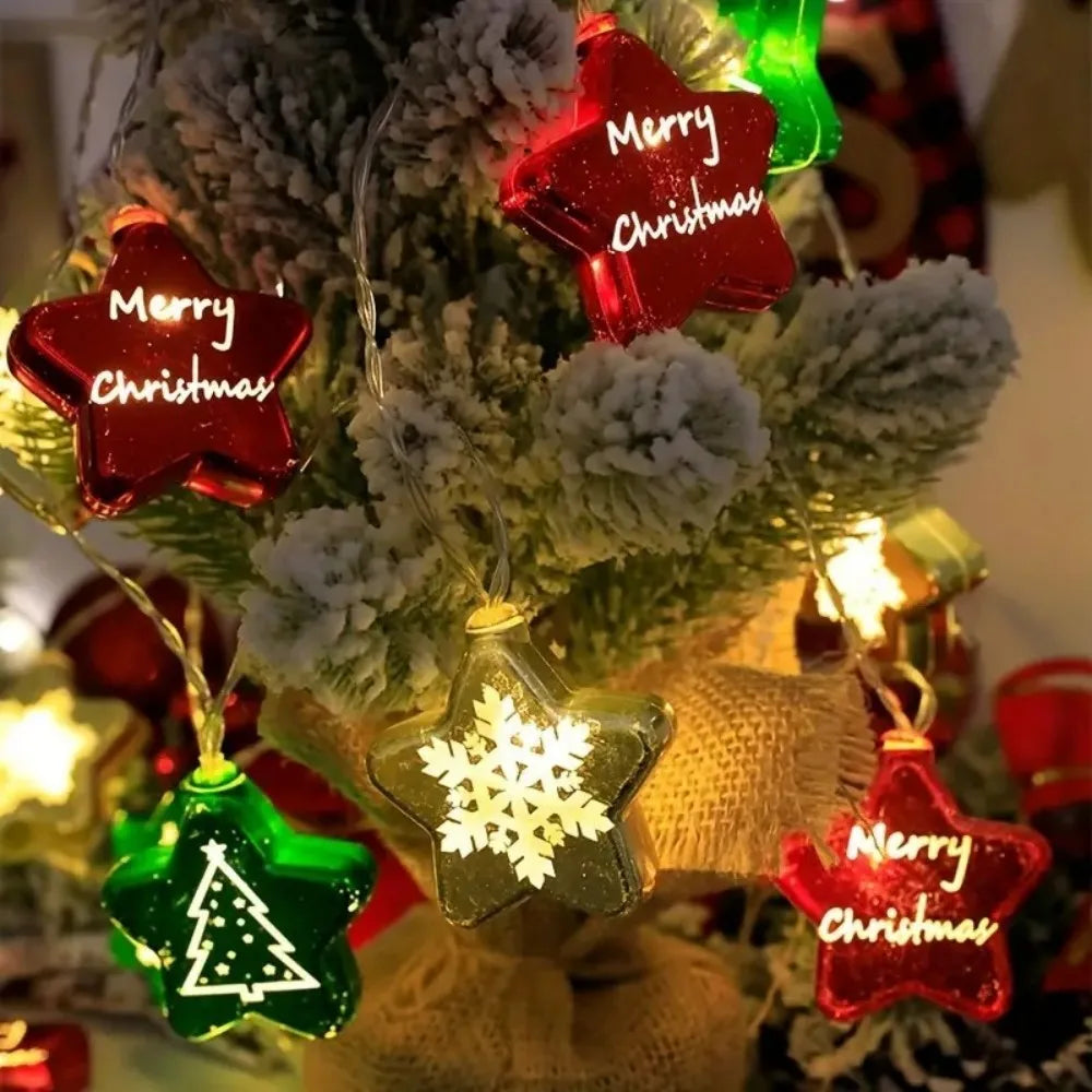 Hollow Globe LED Christmas String Lights – Battery-Powered Decorative Lights for Parties, Bedrooms & Christmas Trees