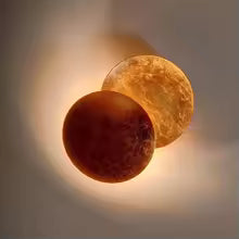 Eclipse Aura Wall Light – Rotating Gold LED Sconce | Luxury Modern Ambient Lighting