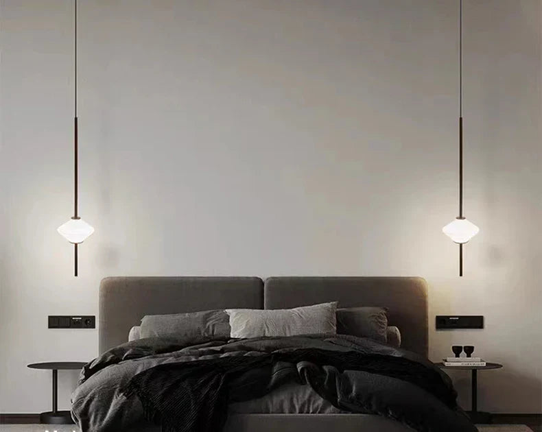 Modern Glass Globe Pendant Light – Elegant LED Ceiling Light | Adjustable Hanging Lamp | Contemporary Home Lighting