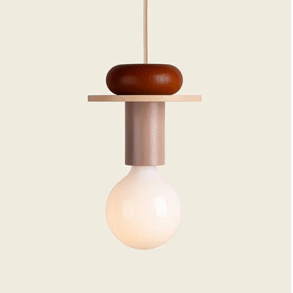 Halden Wood Pendant Light – Nordic LED Hanging Lamp | Minimalist Wooden Ceiling Light for Contemporary Interiors