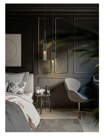 Obsidian Orb Pendant Light – Minimalist Glass Ceiling Lamp | Nordic LED Hanging Light for Contemporary Interiors