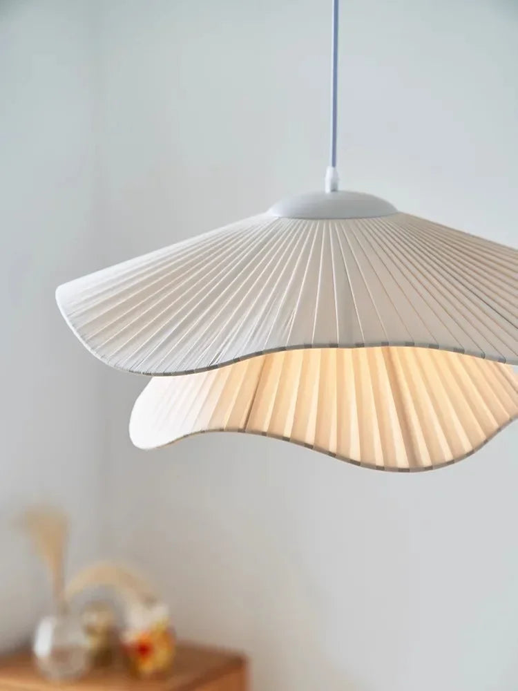 Nordic Linen Pendant Light – Scandinavian Fabric Ceiling Lamp | Soft Ambient Lighting | Japandi Interior Elegance