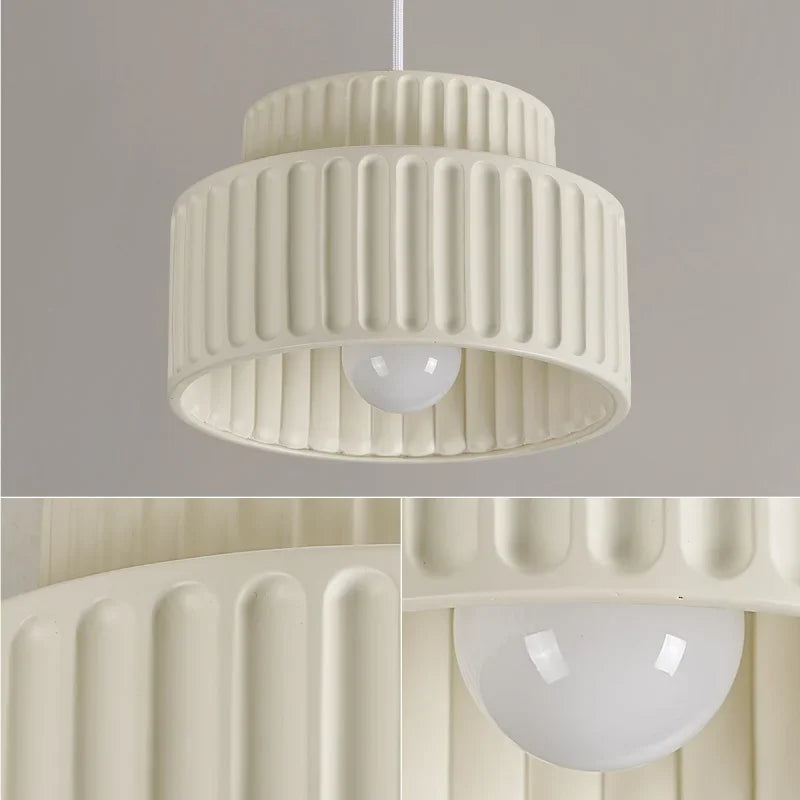 Veloura Resin Pendant Light – Nordic LED Ceiling Lamp | Minimalist Japandi Lighting for Modern Interiors