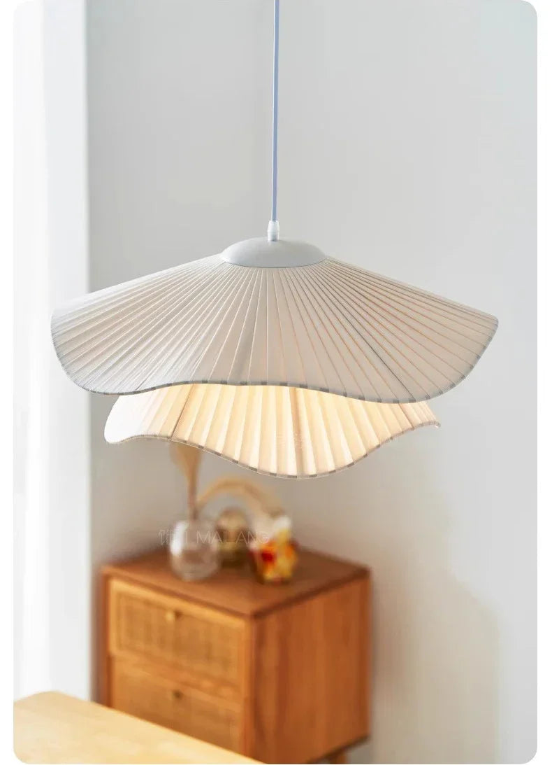 Nordic Linen Pendant Light – Scandinavian Fabric Ceiling Lamp | Soft Ambient Lighting | Japandi Interior Elegance