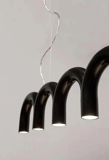 Sculptural U-Shaped LED Ceiling Light – Modern Designer Chandelier | Luxury Architectural Lighting