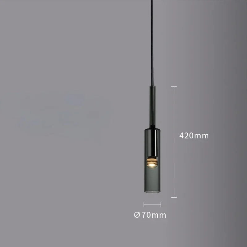 Noir Glass Pendant Light – Contemporary E27 Ceiling Light | Elegant Ambient Illumination | Modern Interior Statement